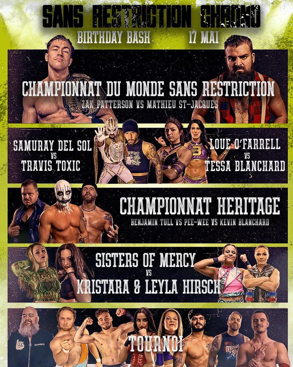 Samedi prochain, le champion <a href="/NSPW/">NSPW Wrestling</a> fait ses débuts au gala Birthday Bash de <a href="/kevinraphael21/">Kevin Raphael</a> #SansRestriction mettant en vedette <a href="/gloat/">Samuray Del Sol® “Manny $”</a> 🇲🇽 

🎟️ espacediffusion.tuxedobillet.com/main/sans-rest…