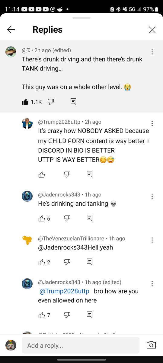 87Villager's tweet photo. I have a collection of screenshots of 2 bots I reported yesterday and today @YouTube these are proof. I'm doing my part of the clean up (: https://t.co/BebM9OzdNQ
