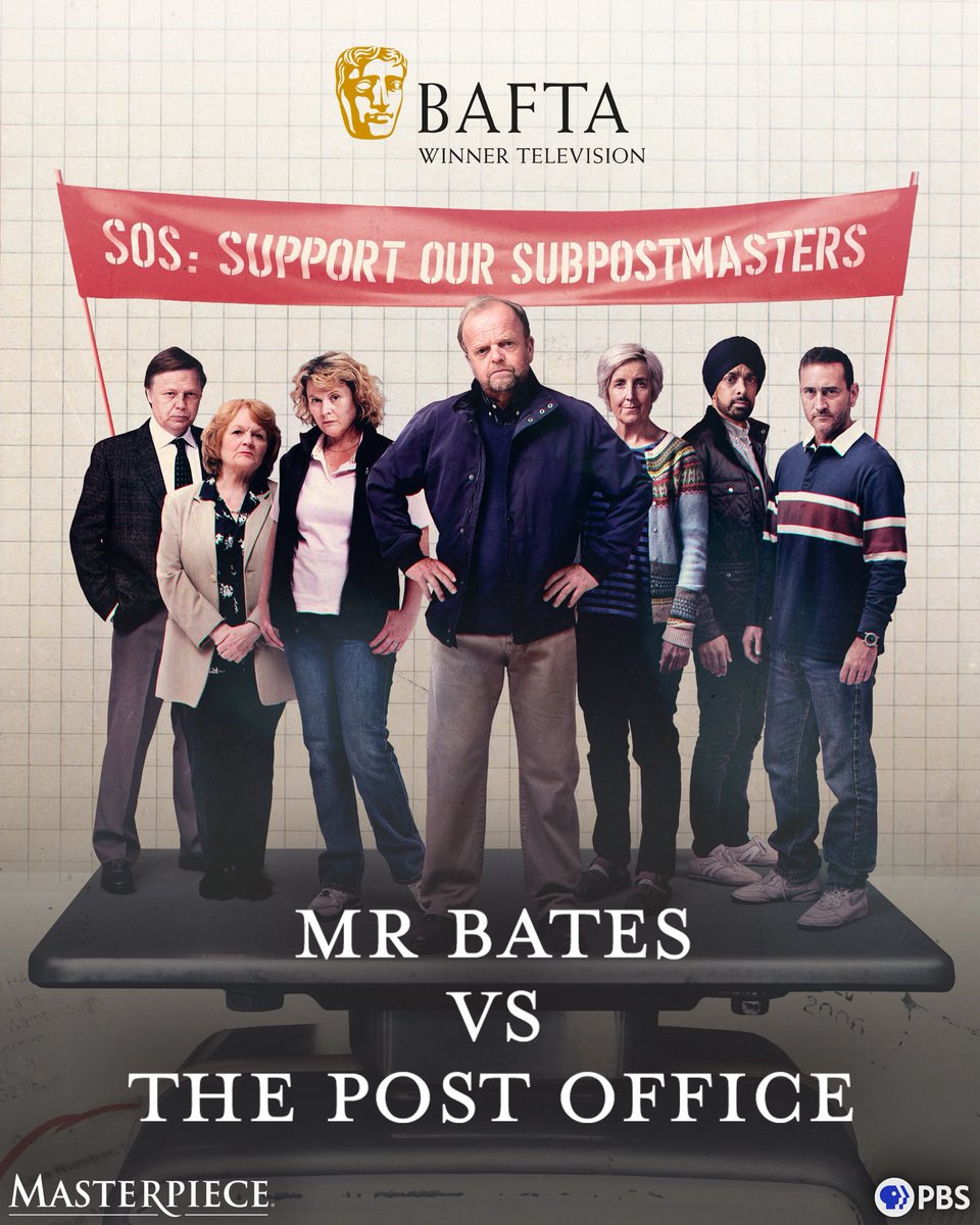 We’re honored to announce that #MrBatesPBS has won the BAFTA for Best Limited Series! Congrats to the incredible cast and creative who worked on this special show 🎉