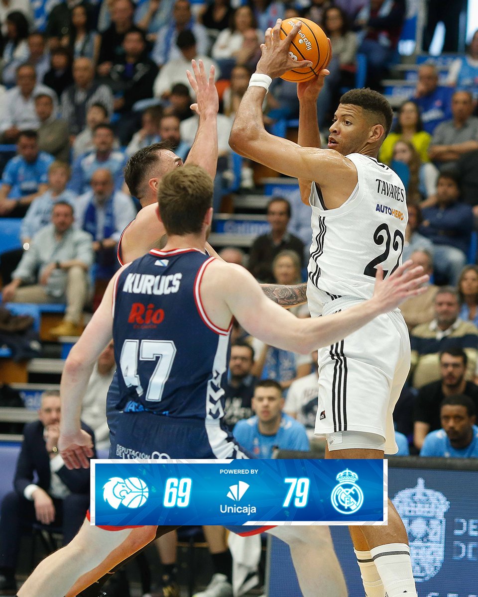 🏁 FP: <a href="/CBBreogan/">Río Breogán</a> 69 - 79 <a href="/RMBaloncesto/">Real Madrid Basket</a>
<a href="/UnicajaBanco/">Unicaja</a>