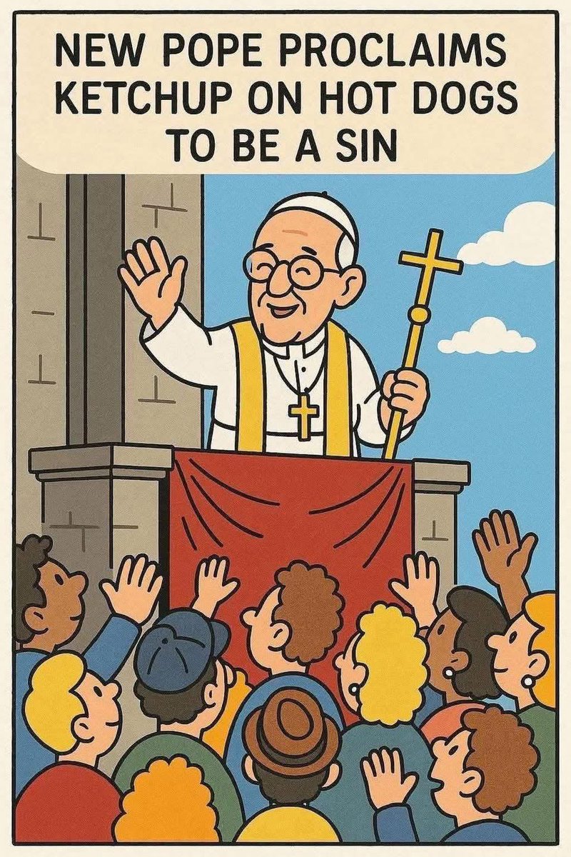 The 11th commandment: Thou shall not put ketchup on thy Hot Dog.

#ChicagoHistory 🌭🌭
