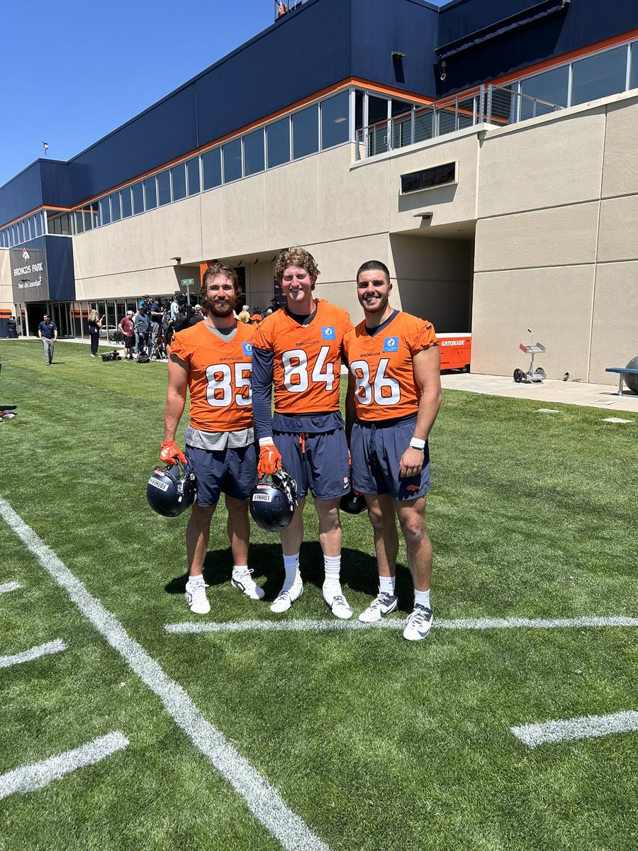 Fred Whittingham Jr. (@fwhittinghamjr) on Twitter photo The #TNT tight ends were well represented at the <a href="/Broncos/">Denver Broncos</a> minicamp over the weekend! <a href="/padrejamon/">Cole Fotheringham</a> <a href="/caleblohner/">Caleb Lohner</a> <a href="/TYassmin21/">Thomas Yassmin</a>
Have there ever been 3 TEโs from the same school in the same NFL minicamp? #GoUtes The #TNT tight ends were well represented at the <a href="/Broncos/">Denver Broncos</a> minicamp over the weekend! <a href="/padrejamon/">Cole Fotheringham</a> <a href="/caleblohner/">Caleb Lohner</a> <a href="/TYassmin21/">Thomas Yassmin</a>
Have there ever been 3 TEโs from the same school in the same NFL minicamp? #GoUtes