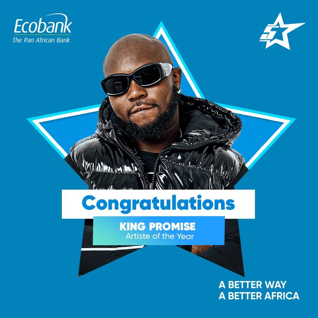 Huge congratulations, <a href="/IamKingPromise/">King Promise</a> 
Your well-deserved win as the TGMA Artiste of the Year is a testament to your talent, hard work and dedication to your craft. Cheers to continued success!
#KingPromiseAOTY