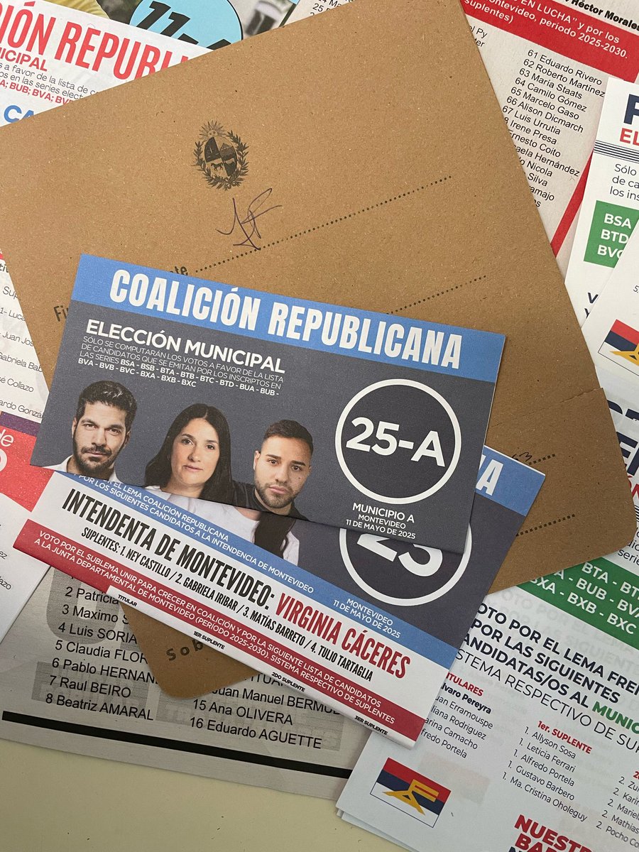 Todos los montevideanos nos merecemos un mejor Montevideo de la mano de <a href="/vickitacaceres/">Virginia Cáceres Batalla</a> y el equipo de <a href="/unirparacrecer/">Unir para Crecer</a>. Yo voto lista 25 encabezada por <a href="/FdePaganini/">Federico Paganini</a> y lista 25 A dentro del municipio A.