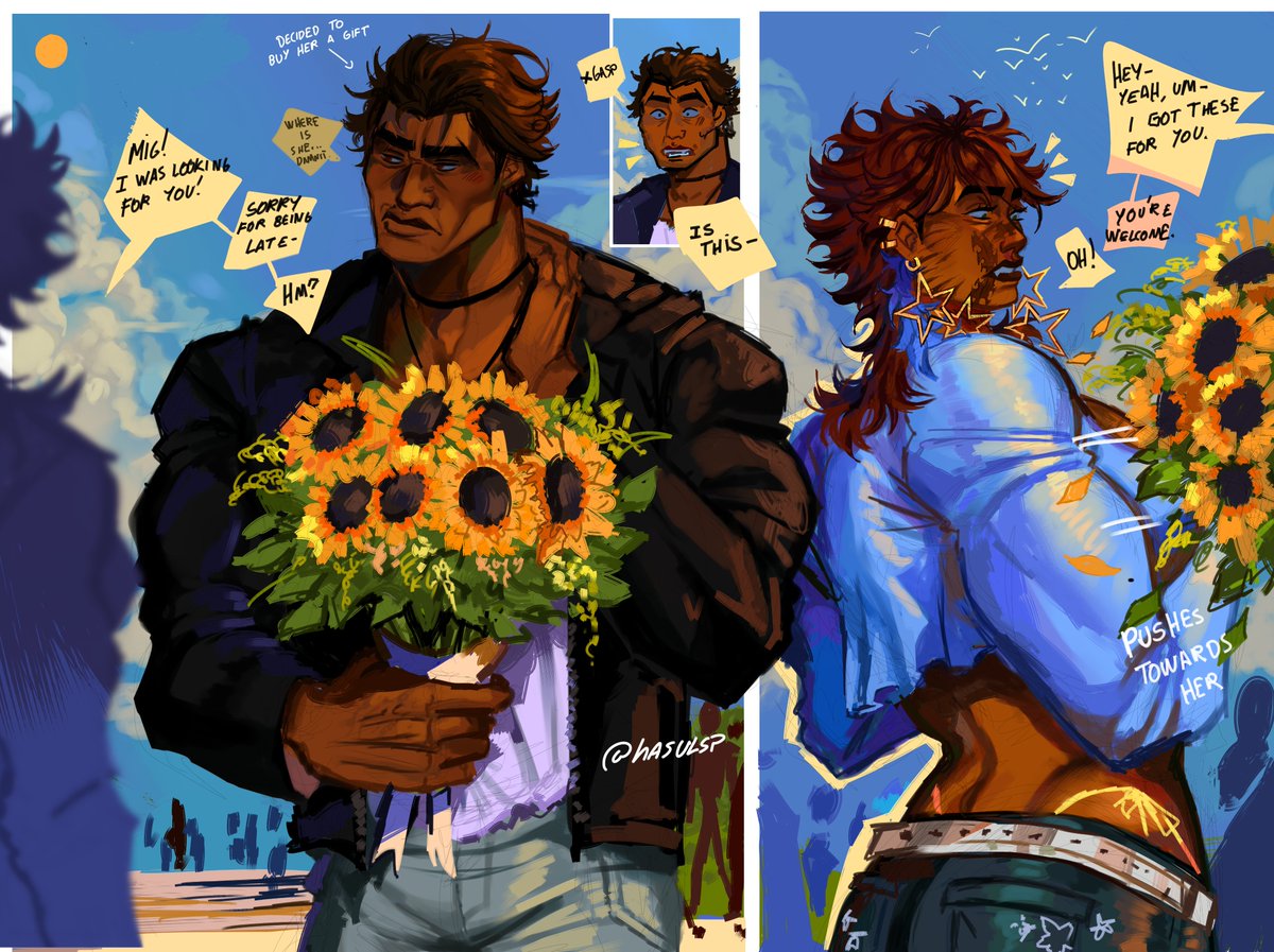 hasulsp's tweet image. old drawings reposts because yes😔dropping it and running away #MiguelOHara #migueloharafanart #Ocxcanon