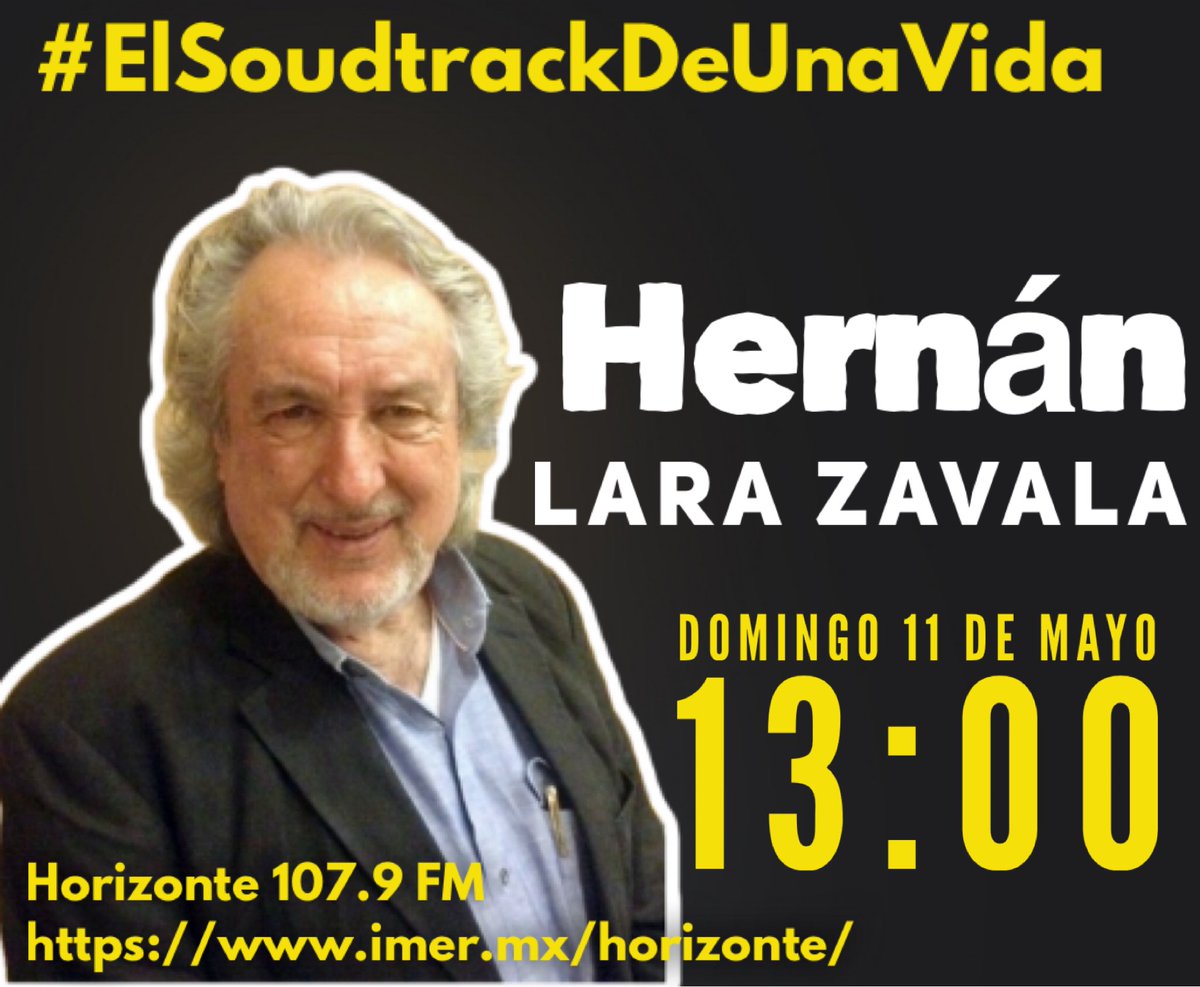 Con este programa que realizamos hace años, con humildad rindo homenaje a un hombre y autor inolvidable. Hernán Lara Zavala In Memoriam
¿Me acompañan?
👇🏼
13:00 hrs <a href="/HorizonteJazz/">Horizonte 107.9 FM</a> 
<a href="/imerhoy/">IMER</a> 
imer.mx/horizonte/