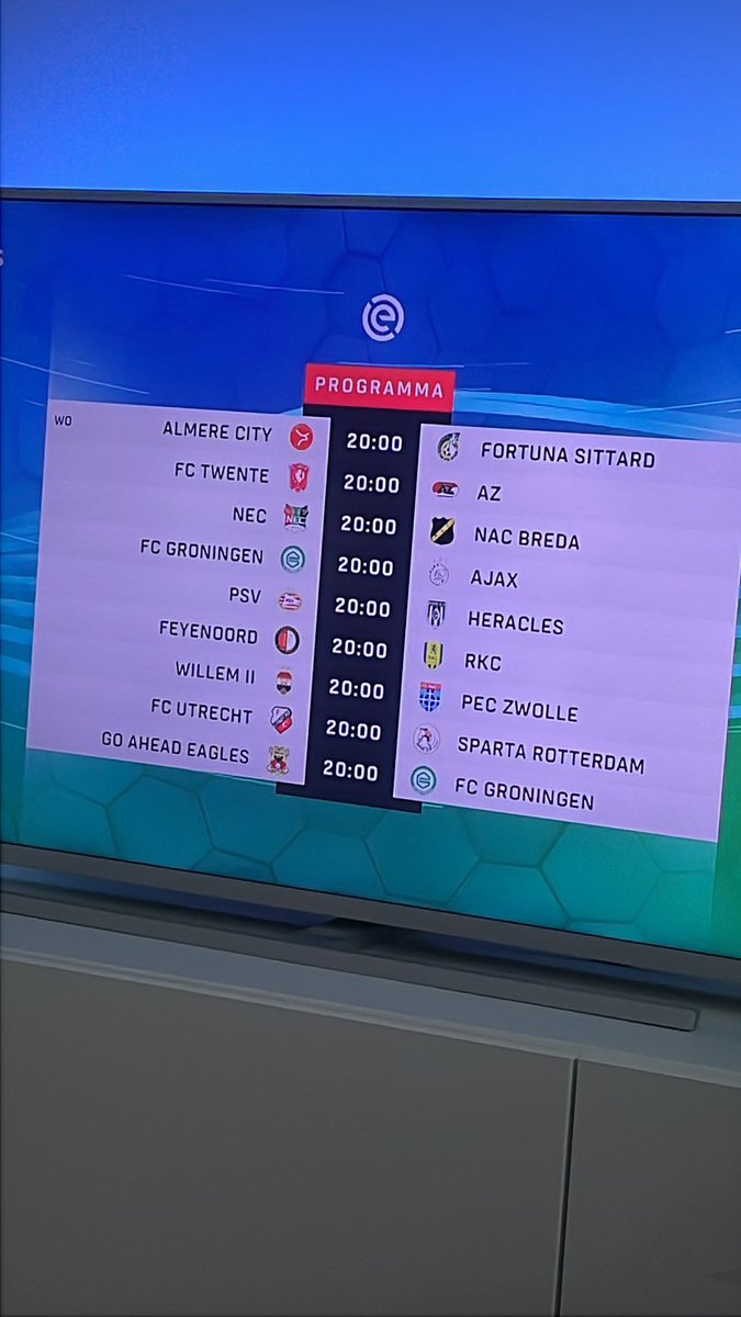 DElstak's tweet photo. @NOSvoetbal …. Tegen wie speelt GAE woensdag? GRO staat twee keer op het programma https://t.co/mv0A9RnRhK