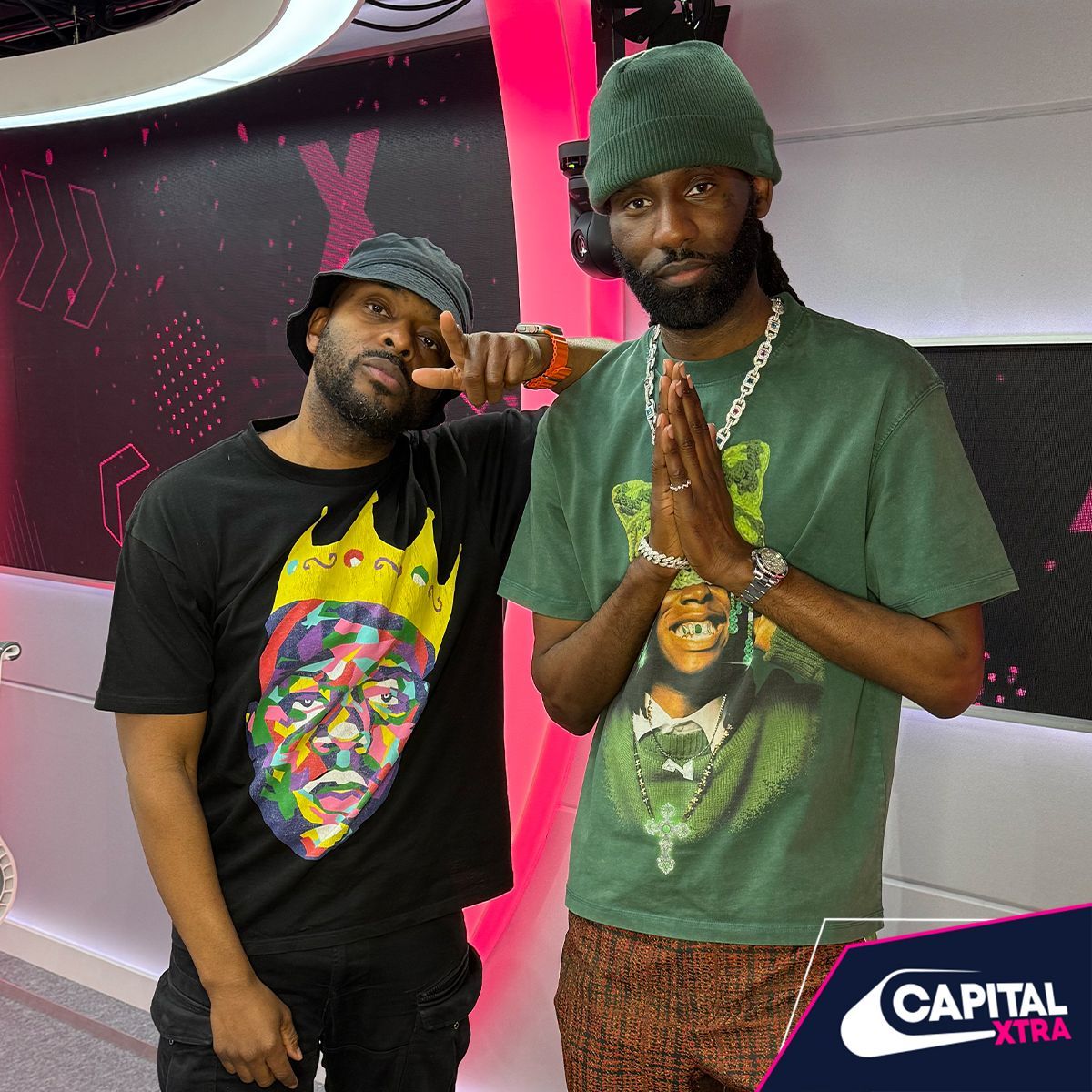 it's a special one! @wretch32 is here with @mannynorte chatting all things music and more 👀

plus an exclusive freestyle with av allure 🔥

lock in now on @globalplayer, the official capital xtra app!  🙌
