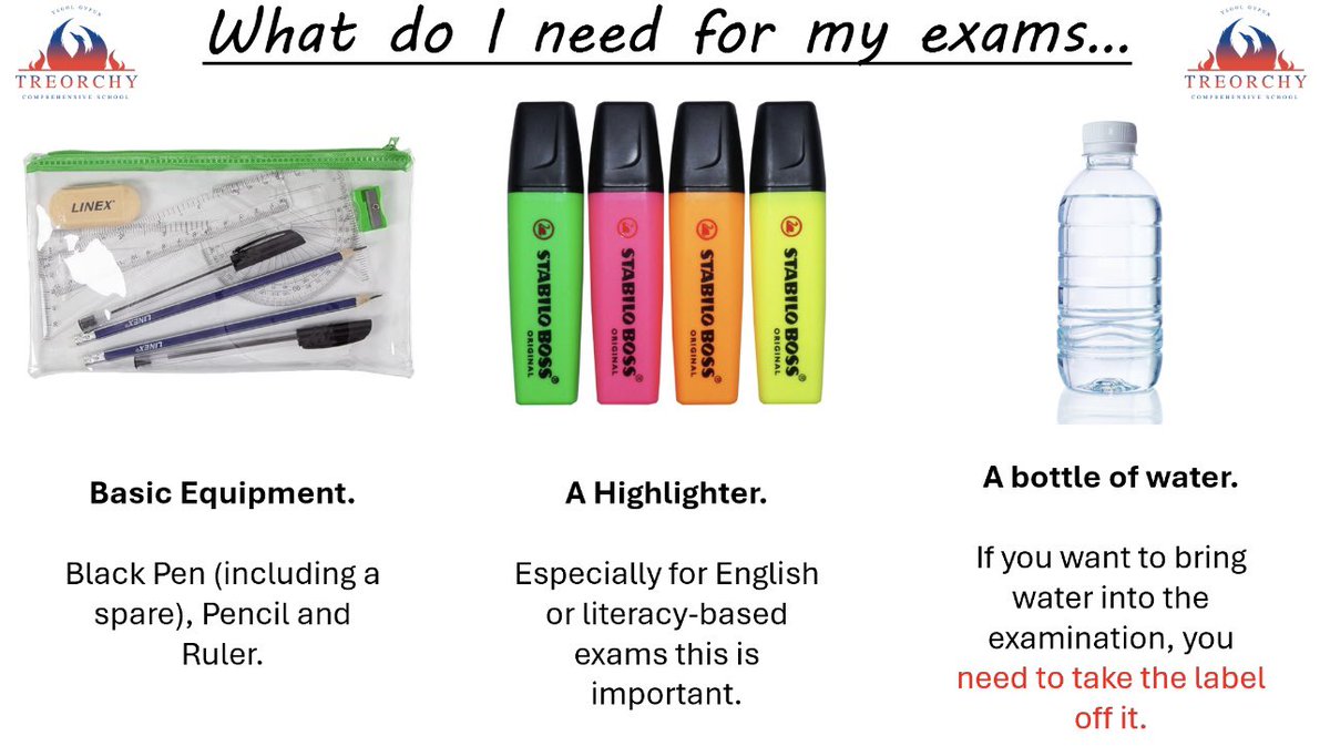 ‼️Exam Timetable - Wc 12th May ‼️

Please find the Year 10 examinations for next week.

✅ Know your seat number from the exam seating plans for each exam. 

📝 Have the correct equipment.

✅ Know what tier of examination you are sitting. 

⏰ Be on time.

You’ve got this🌟