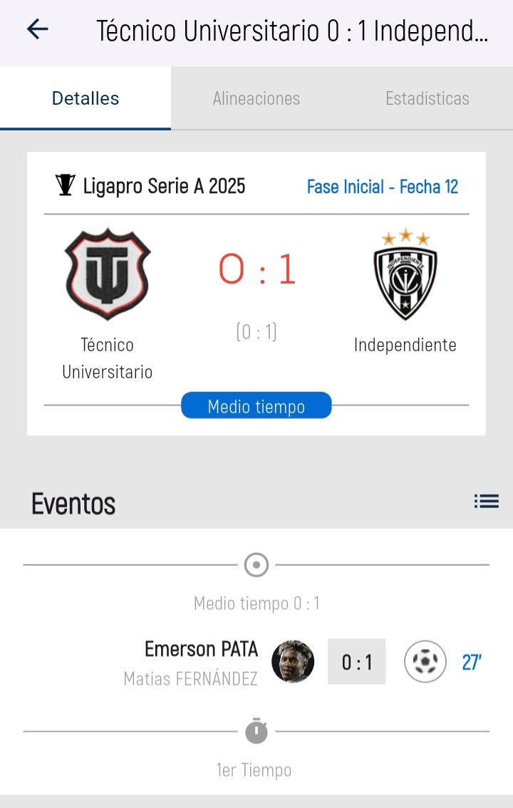 AppsFutbol's tweet photo. #LigaProEcuabet 🏆🇪🇨⚽️

Medio tiempo en #EstadioBellavista 

@TecnicoUOficial 0️⃣❎️1️⃣ @IDV_EC 

Detalles en Info Fútbol Ecuador ➡️📱
Descarga gratuita 📥 

https://t.co/96RXFiRASL https://t.co/T02W7fP0fn