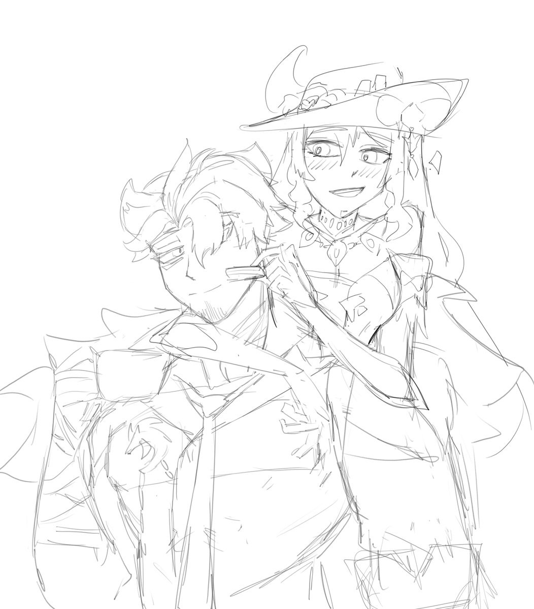 CATRIARCH173894's tweet image. I read the fanfiction &quot;To belong with you&quot; and realized that I love #wriovia

 I wanted to post the full art, but unfortunately I&apos;m going to the hospital tomorrow and I won&apos;t have time to finish it until I recover, so.....I&apos;ll post at least a sketch)  

#rosetea