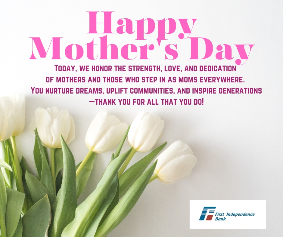 💐 Happy Mother’s Day from all of us at #FirstIndependence Bank! Today, we celebrate the strength, love &amp; impact of moms everywhere. 

Thank you for all you do! 💙

#MothersDay #Ficonnected