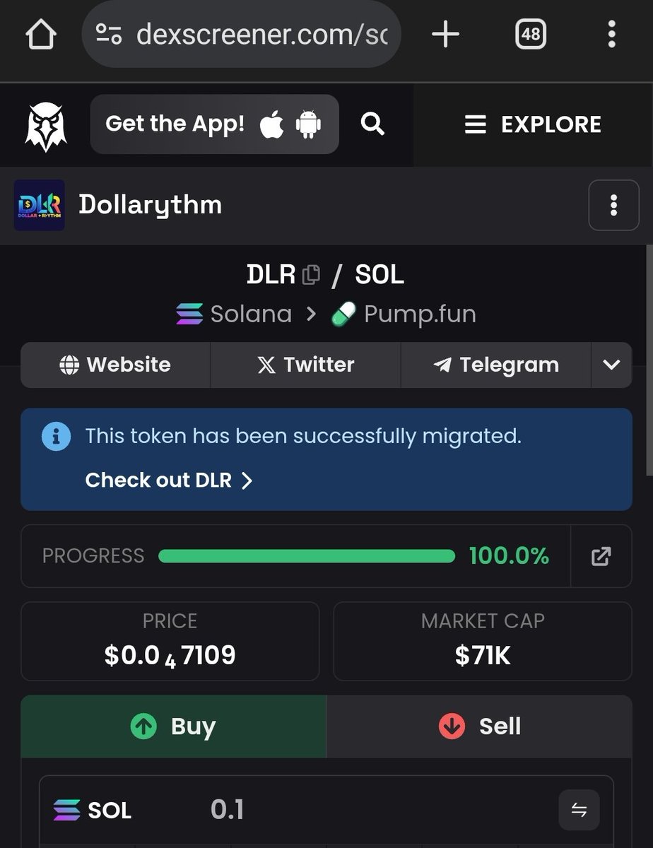 dollarythm's tweet photo. $DLR has officially migrated from https://t.co/VhtttpSVLf to Raydium!
Huge thanks to our early believers — this is just the beginning.
Raydium link: https://t.co/DyD6pfI5c7
CA: DWsaK4CGM82U1APwBRGmfFZvv9BsFqLViVRK5SFPpump

Million-dollar MC? Loading...

#DLR #Solan#CryptoGems https://t.co/FI3bXePOZB