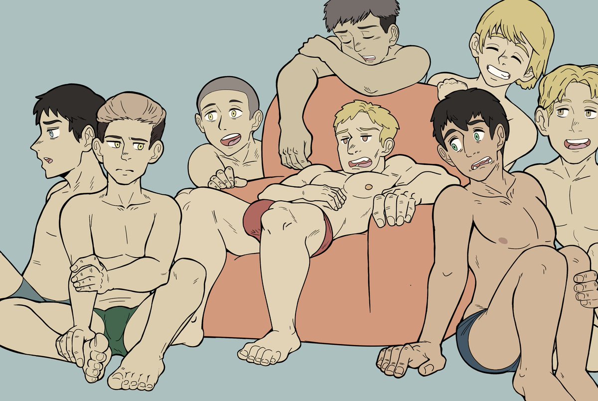 #ShingekiNoKyojin #ReinerBraun
#ConnieSpringer #BertholtHoover
#ErenJaeger #zekeJeager #JeanKirstein #ArminArlert