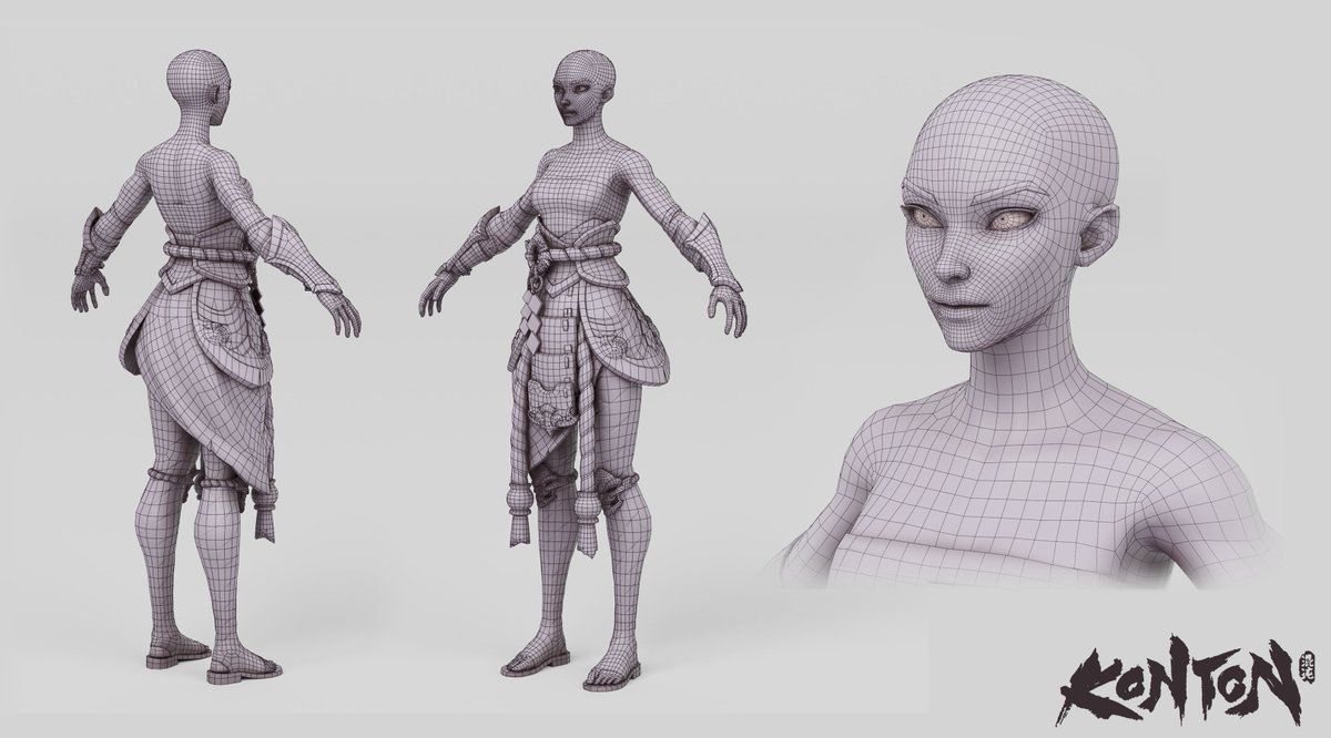 julien_cossette's tweet image. Low poly done, now she needs some weapons