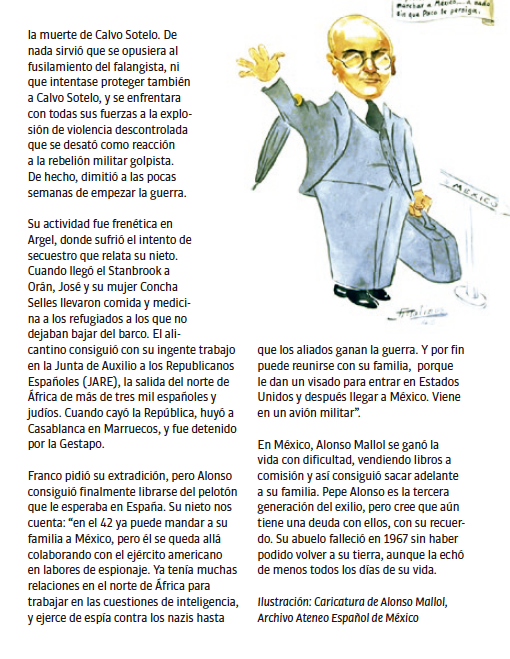Carlos Olano 🔻 (@clolano) on Twitter photo En #ElMur de la <a href="/CTuria/">Cartelera Turia</a> hablo de un alicantino, José Alonso Mallol, que vivió una vida de película: ocupó la dirección general de Seguridad de la República, espió para los aliados contra los nazis y fundó más tarde el Ateneo Español en México. En #ElMur de la <a href="/CTuria/">Cartelera Turia</a> hablo de un alicantino, José Alonso Mallol, que vivió una vida de película: ocupó la dirección general de Seguridad de la República, espió para los aliados contra los nazis y fundó más tarde el Ateneo Español en México.