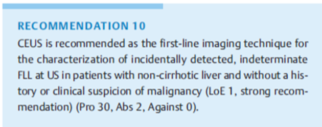 #fansecografiadigestivo
👩 45 años, dolor abdominal cólico👉 descartar colelitiasis?
Ecografía: colelitiasis, LOE en LHI: heterogénea (iso-hipoecogénica), 40x50 mm, definida. No Doppler
Según📋guías #EFSUMB (Dietrich CF et al. 2020)
Hacemos eco con contraste