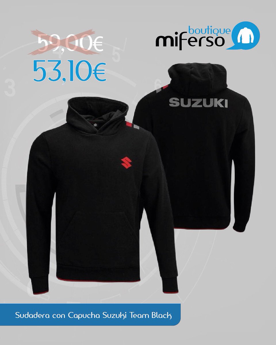 miferso's tweet photo. 🔥Sudadera con Capucha Suzuki Team Black🔥

▪️De 59,00€ 👉🏼 53,10€

▪️Solo en nuestra boutique online https://t.co/rxcJcEpKsH

#miferso #santander #cantabria #boutique #oferta #promocion #liquidacion #sudadera #suzuki #gsxr https://t.co/s1OZqdARMU