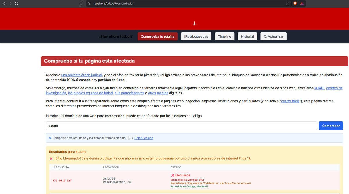 Killingmoooon's tweet photo. Postear en twitter que https://t.co/m29kIdxfz6 tiene una IP bloqueada por @LaLiga. Querer hacer un Reverse IP Lookup de dicha IP con https://t.co/nIFO5CyfkO que está detrás de @Cloudflare, y que también esté bloqueada por #laligagate. https://t.co/1DIOAyXwMu