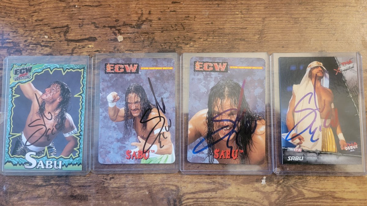 wrestlingcards's tweet image. Saddened to learn of the passing @TheRealSabuECW. I was lucky enough to have met a few times over the years at various promotions. #ECW #RIPSabu #WrestlingCards #WrestlingTradingCards