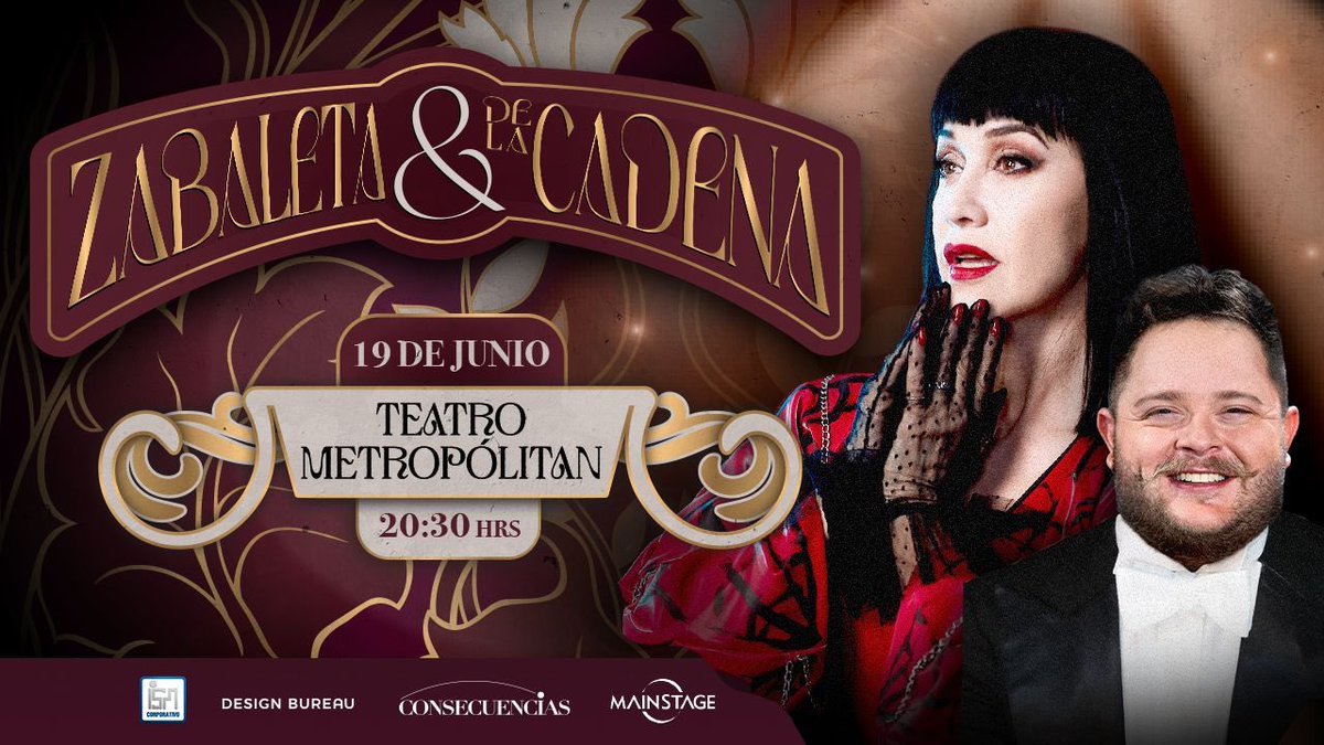 Este 19 de Junio tenemos una cita en el Teatro <a href="/TMetropolitanMx/">Teatro Metropólitan</a> con la gran estrella <a href="/SusanaZabaleta/">Susana Zabaleta</a> en el debut de 10 La Gira Perfecta. Boletos en <a href="/Ticketmaster_Me/">Ticketmaster México</a>: ticketmaster.com.mx/10-la-gira-per…

Cc <a href="/ConsecuenciasMX/">Consecuencias</a> <a href="/rossyperezn/">rossy perez navarro</a> <a href="/matiasgruenerz/">Matías Gruener</a>