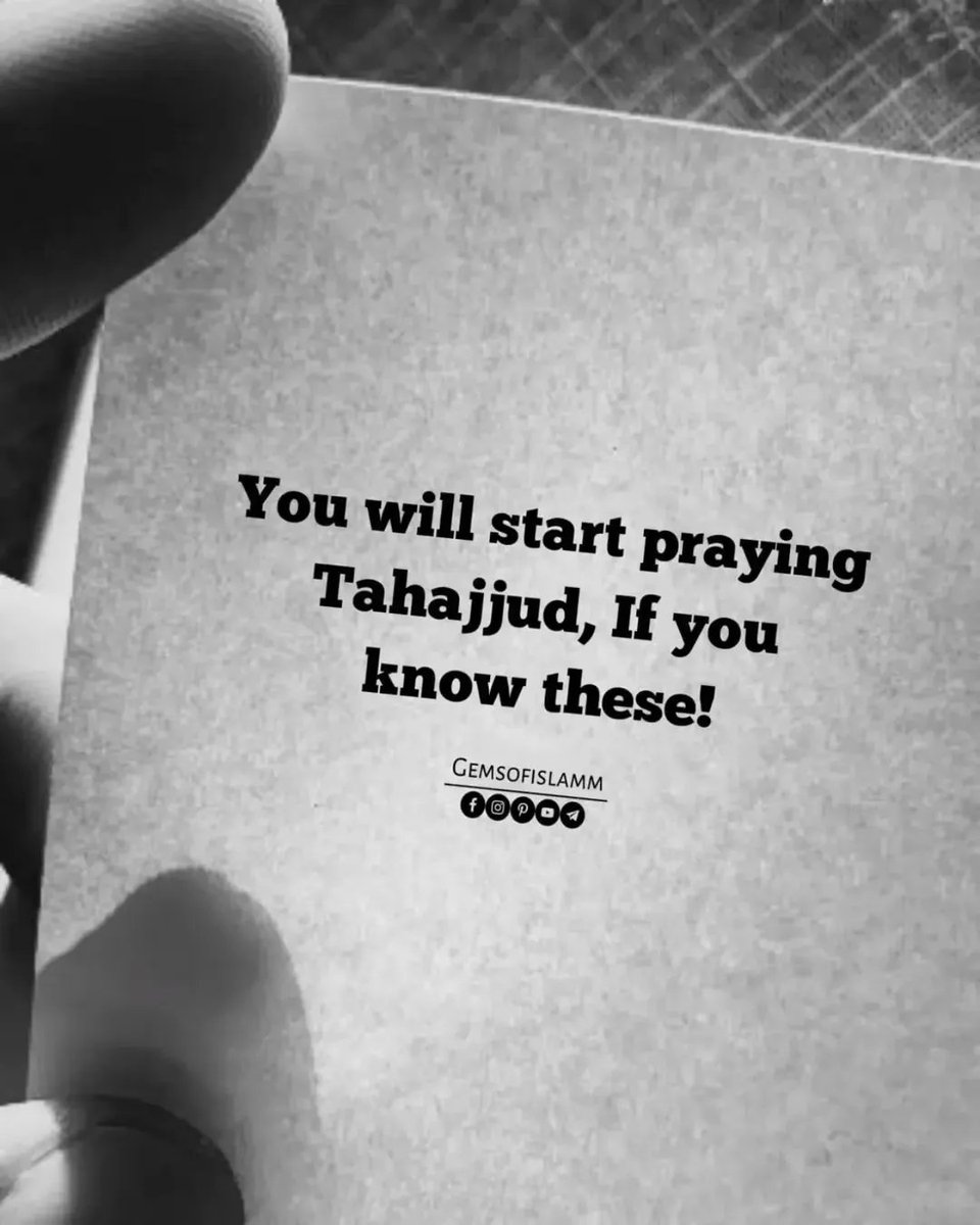 You will start praying Tahajjud, If you know these!

-Thread 🧵