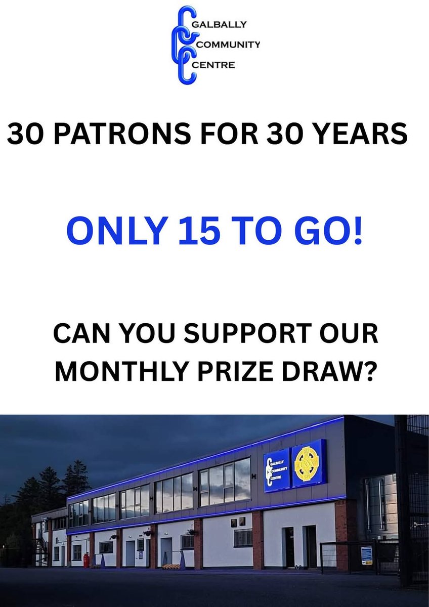Just in case any of my local X contacts are feeling generous and able to support our wondeful community facilities in Galbally. We have done so much but have more to do.
