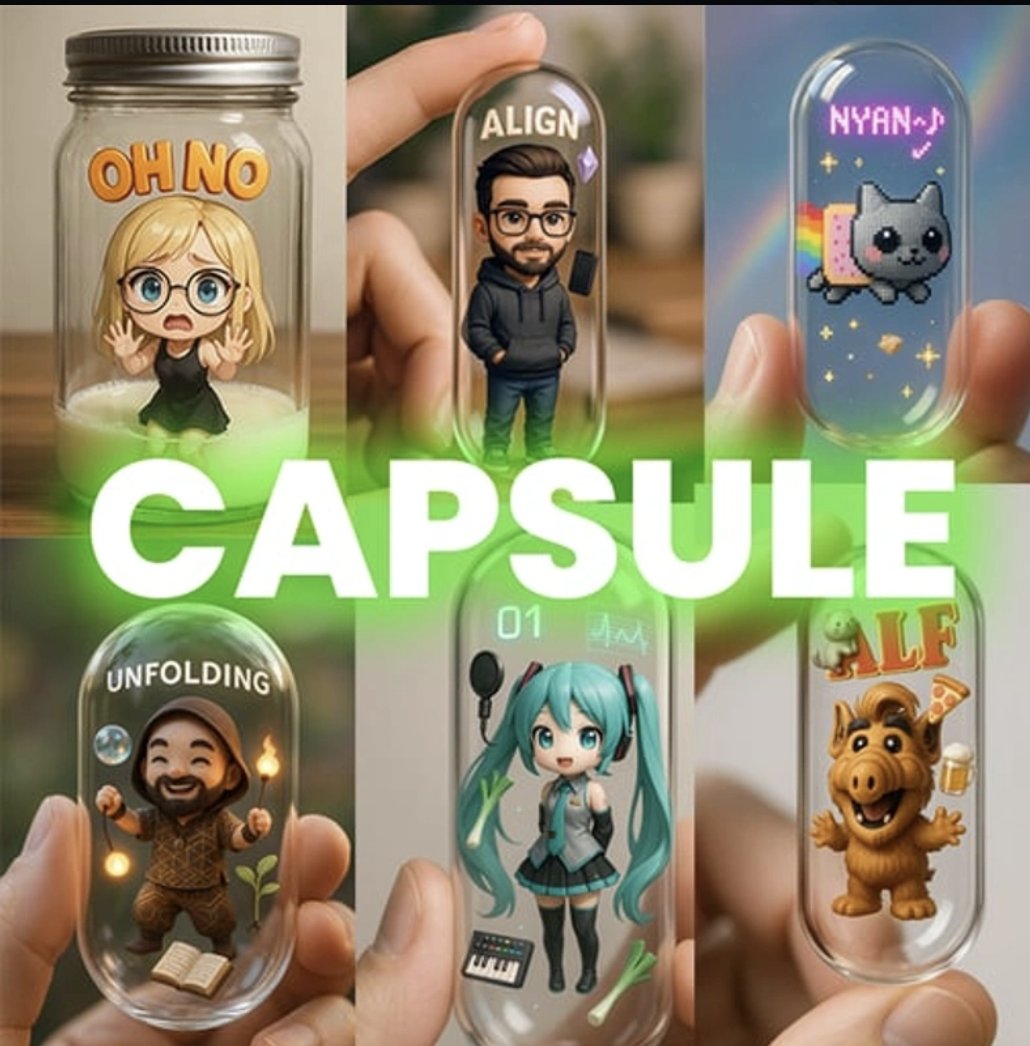 shaotaik's tweet photo. Got pinged this from my brazilian scanner (he scanned $pnut at 50k, and yes I made 6 figs off it)

name: #CAPSULE 
narrative: "Total bet on normie virality, amazing prompt like trencher"
ca: G1em64G74JuudpoK4UTQcnYDcBpJjUEp4ovzBjHspump

NFA https://t.co/6sUyO54L6A