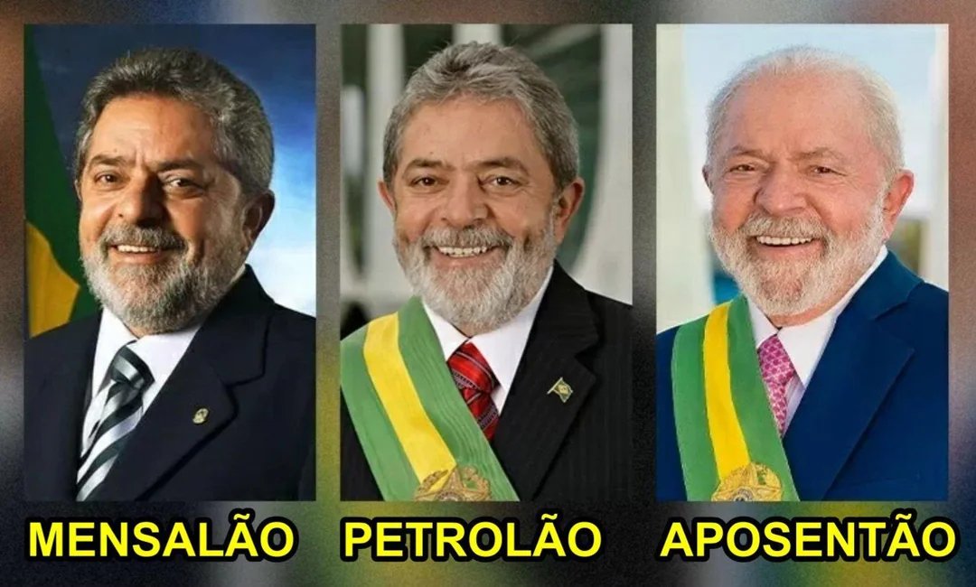 Conservative0X's tweet image. Os 3 presidentes mais corruptos da história do Brasil...
#CPMIdoINSSJá