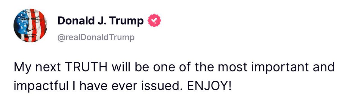 greg16676935420's tweet image. What is Donald Trump about to announce?