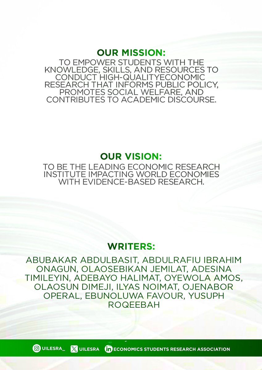 UILESRA's tweet photo. The Economics Students Research Association is set to release a new article titled "THE NIGERIAN CONSTITUTION AND THE PURSUIT FOR ECONOMIC DIVERSIFICATION: CRITICAL ANALYSIS".

📅Release Date: Thursday 15th, MAY 2025. https://t.co/DsKdkaHVhA