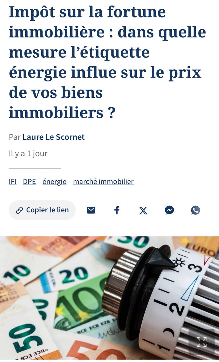 FanchonNorbert's tweet photo. Enfin une bonne nouvelle pour les DPE : cela pourrait faire baisser votre Impôt sur la Fortune Immobilière 😄💰
#Ithaque a mesuré l’impact du DPE sur la valeur d’un bien #immobilier dans 20 villes. L’etiquette énergétique peut devenir un levier d’optimisation patrimoniale. https://t.co/LJQ281MOLA