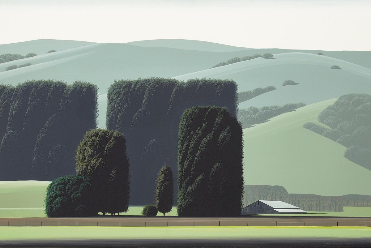 Santa Ynez California Hillside by Eyvind Earle, 1969.