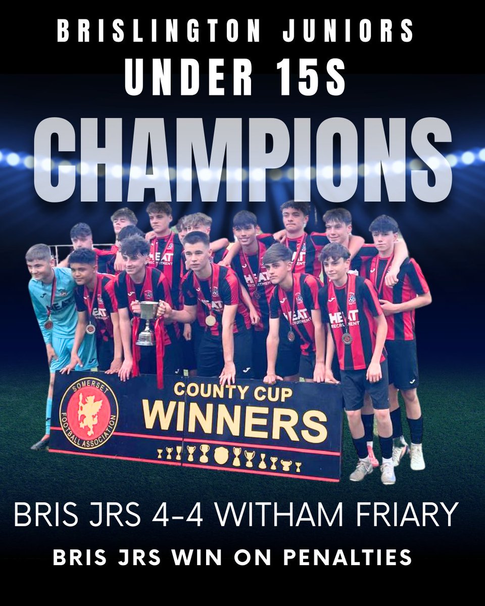 Absolute scenes! Bris Jrs come back from 4–0 down to win on pens!
17 mins added time, 2 red cards &amp; an equaliser with the last kick!
Unreal drama.