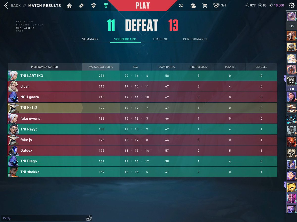 Perdemos 0-2 vs <a href="/Genesis_ec_/">Genesis</a> han sido mejores, en cuanto a mi rendimiento individual el primer Game siento que he perdido medio game y no daba entrado al partido y en el segundo no he sabido adaptarme, sigo aprendiendo con el centinela y el curro se vera. GGs a todos