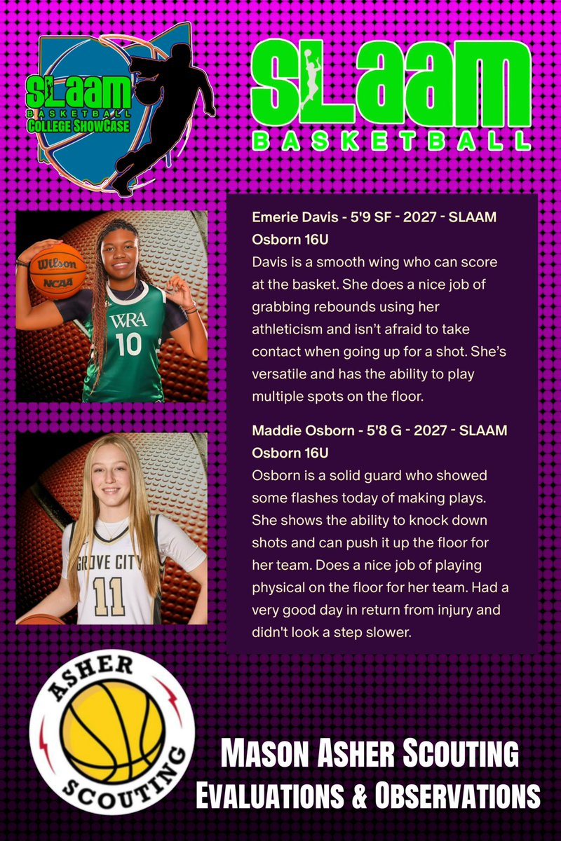slaambasketball (@slaambasketball) on Twitter photo 🏀 Massive day for #SLAAMFam! <a href="/SLAAM2027Osborn/">SLAAM Basketball 2027 Osborn</a> went 3-0 at the #SLAAMCollegeShowcase, with <a href="/EmerieDavis_23/">Emerie Davis</a> dominating and <a href="/MaddieOsborn10/">Maddie Osborn</a> making a stellar return as one of PA’s top guards! 🙌 Big thanks to <a href="/WoosterWBB/">Wooster WBB</a> for hosting on their amazing campus & <a href="/AsherScouting/">Asher Scouting</a> for 🏀 Massive day for #SLAAMFam! <a href="/SLAAM2027Osborn/">SLAAM Basketball 2027 Osborn</a> went 3-0 at the #SLAAMCollegeShowcase, with <a href="/EmerieDavis_23/">Emerie Davis</a> dominating and <a href="/MaddieOsborn10/">Maddie Osborn</a> making a stellar return as one of PA’s top guards! 🙌 Big thanks to <a href="/WoosterWBB/">Wooster WBB</a> for hosting on their amazing campus & <a href="/AsherScouting/">Asher Scouting</a> for