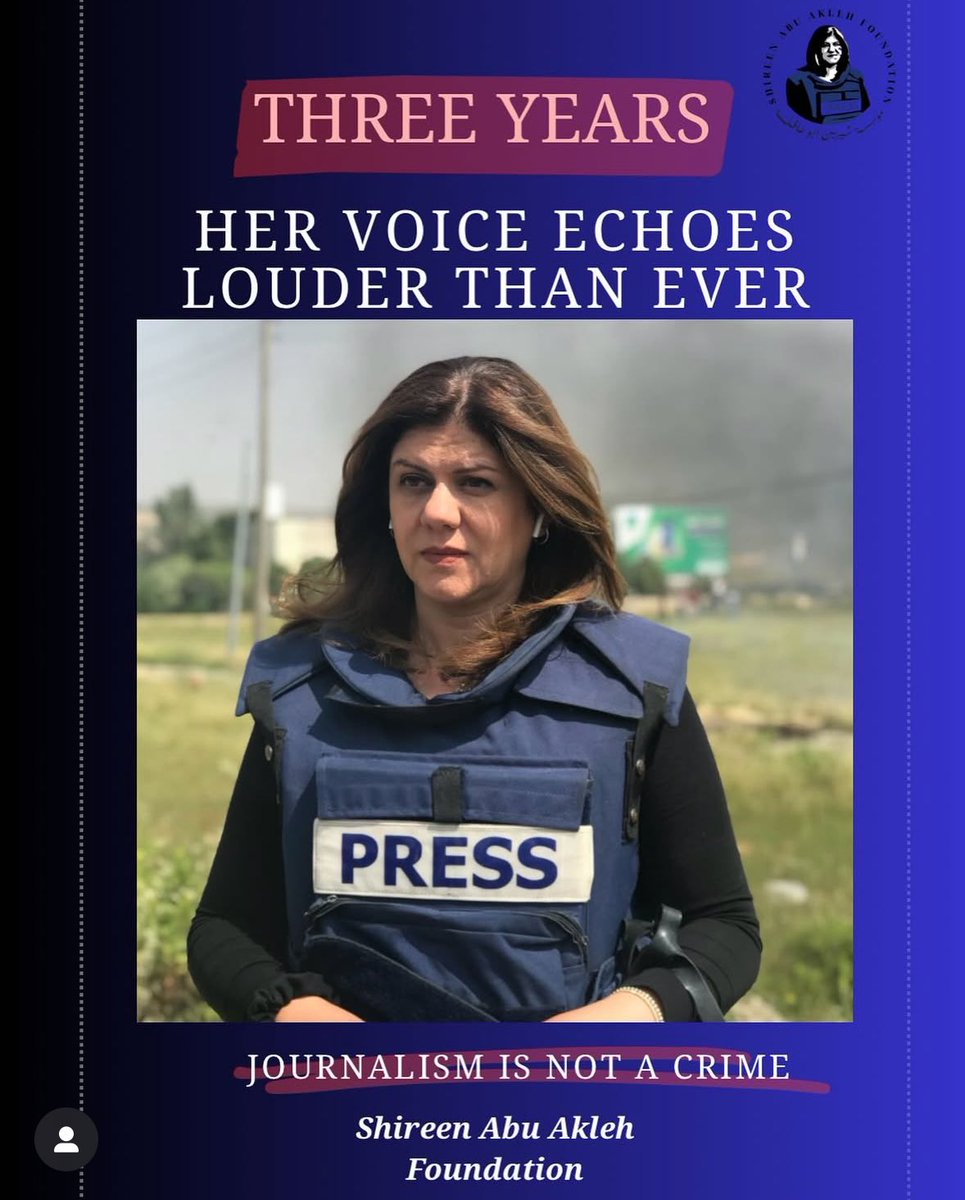 Lina Abu Akleh (@linaabuakleh) on Twitter photo 3 years ago #ShireenAbuAkleh was killed by an Israeli sniper in Jenin. 3 years on and she continues to be honored for her unmatched and exceptional journalistic legacy. We won’t have justice until everyone in the chain of command is held accountable <a href="/AklehFoundation/">Shireen Abu Akleh Foundation</a>. 3 years ago #ShireenAbuAkleh was killed by an Israeli sniper in Jenin. 3 years on and she continues to be honored for her unmatched and exceptional journalistic legacy. We won’t have justice until everyone in the chain of command is held accountable <a href="/AklehFoundation/">Shireen Abu Akleh Foundation</a>.