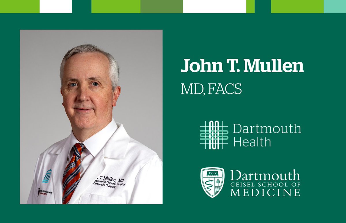 Dartmouth Health (@dartmouthhealth) on Twitter photo Welcome John Mullen, MD as the chair of the department of surgery at <a href="/DHMCandClinics/">Dartmouth Hitchcock Medical Center and Clinics</a> and <a href="/GeiselMed/">Geisel School of Medicine at Dartmouth</a>! An internationally recognized surgical oncologist, he will be responsible for the operational leadership and strategic direction of the department.
More: dartmouth-health.org/about/news/art⦠Welcome John Mullen, MD as the chair of the department of surgery at <a href="/DHMCandClinics/">Dartmouth Hitchcock Medical Center and Clinics</a> and <a href="/GeiselMed/">Geisel School of Medicine at Dartmouth</a>! An internationally recognized surgical oncologist, he will be responsible for the operational leadership and strategic direction of the department.
More: dartmouth-health.org/about/news/artā¦