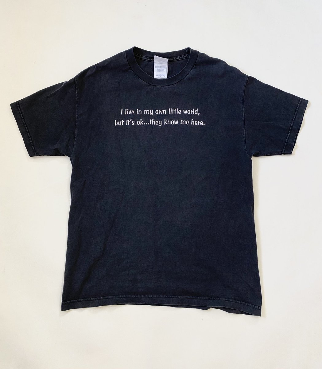 Growdung2hand's tweet photo. Vintage Slogan Tee 

#gd2hstore #slogantee #vintageslogantee #texttee #word  #vintagewordingtees #singlestitch #y2k #y2kstyle #90s #y2koutfits https://t.co/ivOiLnRO93