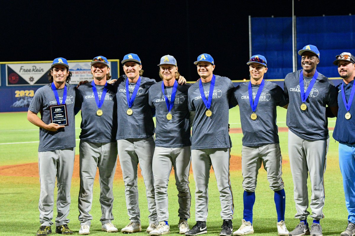 RamsASUbaseball's tweet image. 2025 Lone Star Conference Baseball Championship All-Tournament Team ⚾️🐏

Most Valuable Player: Chase Pendley, DH
Pitcher: Nick Wilson
Second Baseman: Austin Bec
Third Base: Lane Hutchinson
Shortstop: Justin Harris
Outfielder: Ethan Flodstrom
Outfielder: Weston Valasek