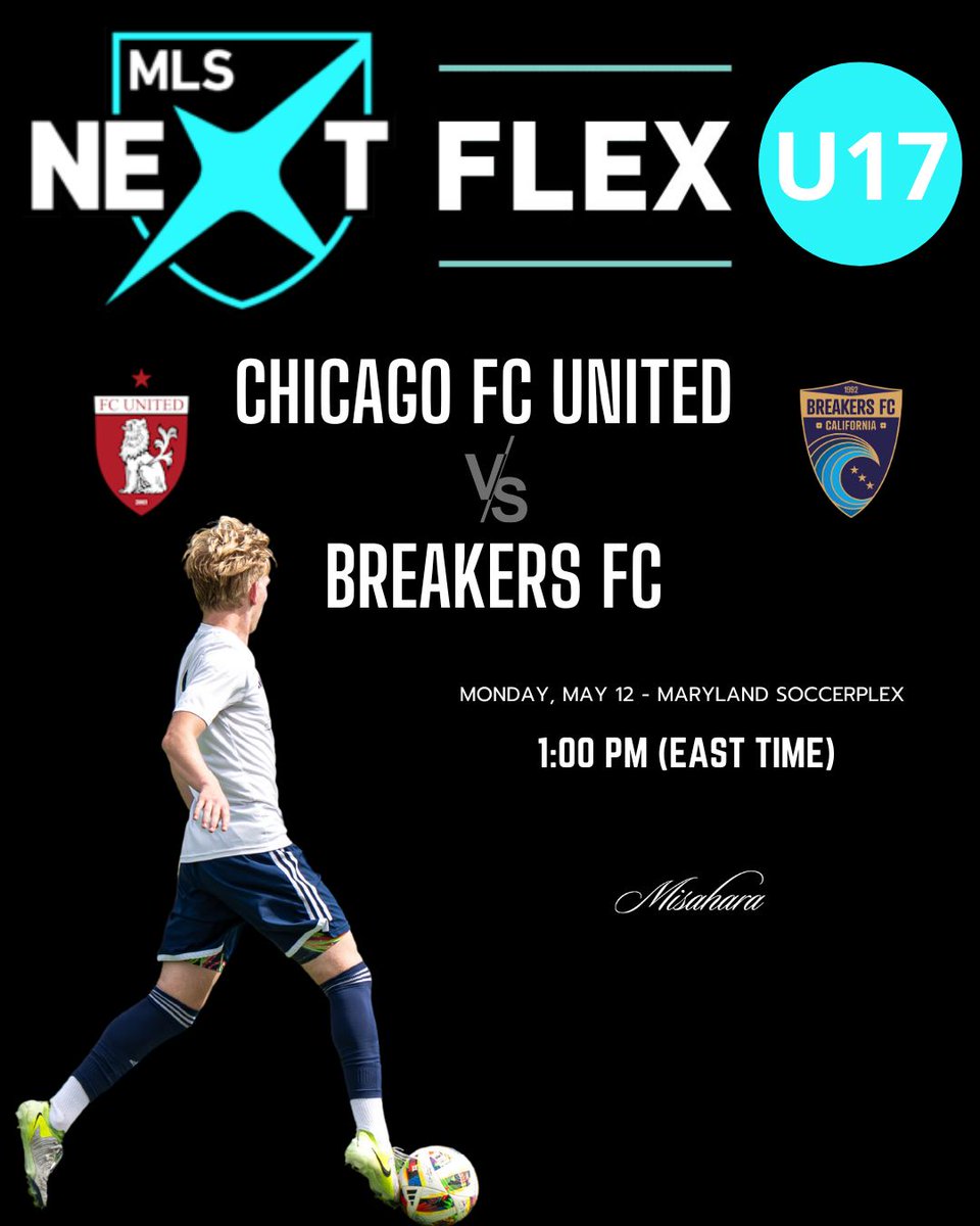 U17s wrap up their MLS NEXT Flex run this Monday 🔵⚪
🆚 Chicago FC United
🗓️ May 13 | 🕐 1:00 PM ET
📍 Maryland SoccerPlex
Let’s finish strong 💪
#BreakersFC #MLSNextFlex #U17FinalGame #OneMoreBattle