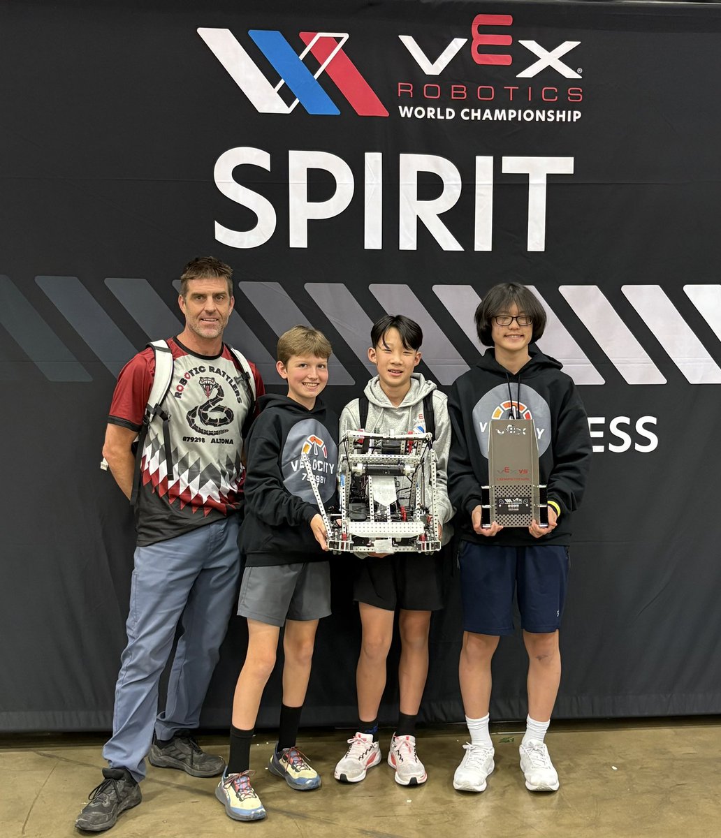 Huge congrats to <a href="/AltonaMS/">Altona Middle School</a> Team Velocity for winning the <a href="/VEXRobotics/">VEX Robotics</a> Build Award in the Spirit Division! One of just 2 #RattlerNation teams ranked in the world’s top 100. We’re so proud of you! <a href="/SVVSD/">St. Vrain Valley Schools</a> <a href="/SVVSDsupt/">Jackie Kapushion, Ed.D.</a> <a href="/BuchlerStVrain/">Matt Buchler</a> @SVVSDdeputy #AltonaWay <a href="/lacrosse_jeremy/">Jeremy LaCrosse</a>