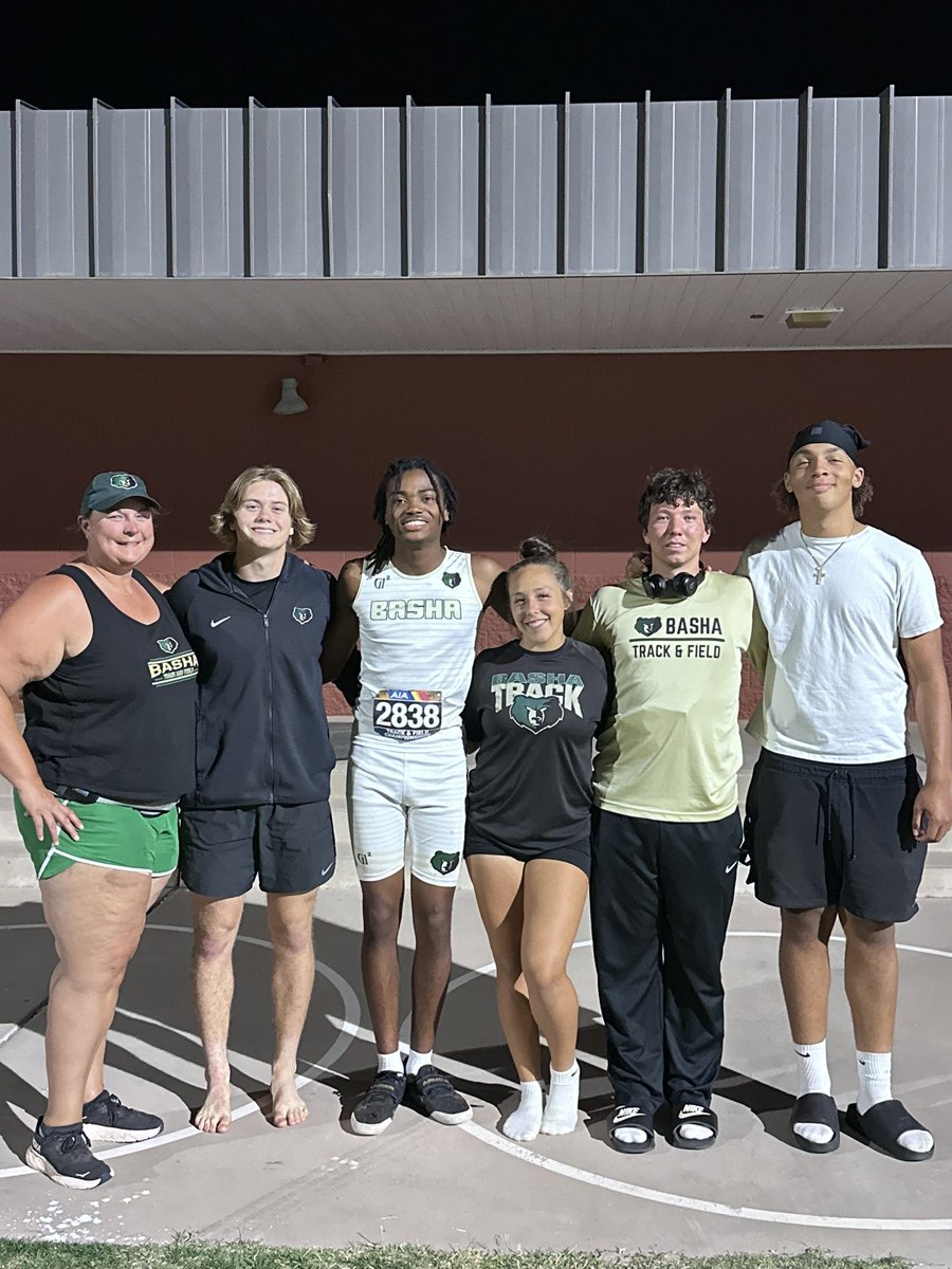 Basha High Track and Field (@bashahightrack) on Twitter photo I am so incredibly proud of these throwers. Each one worked beyond my expectations to achieve their goals. 
Coach Nall, Beckham, Sedrick, JJ, Mason and George. Not pictured Amiah and Tai. 
<a href="/BashaAthletics/">Basha HS Athletics</a> <a href="/bashabearnation/">Basha Bear Nation</a> I am so incredibly proud of these throwers. Each one worked beyond my expectations to achieve their goals. 
Coach Nall, Beckham, Sedrick, JJ, Mason and George. Not pictured Amiah and Tai. 
<a href="/BashaAthletics/">Basha HS Athletics</a> <a href="/bashabearnation/">Basha Bear Nation</a>