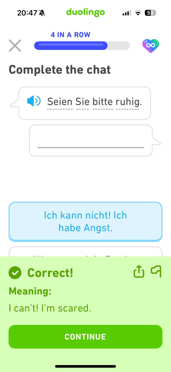 Help <a href="/duolingo/">Duolingo</a> I can’t progress through this level, every time I get to this particular task I answer it and the app freezes 😭 been trying over and over for days now and just want to keep learning!