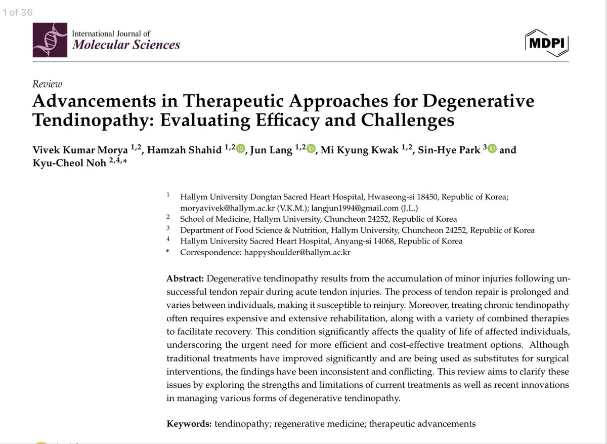 Retlouping's tweet photo. Advancements in Therapeutic Approaches for Degenerative Tendinopathy: Evaluating Efficacy and Challenges

https://t.co/2mIQN5Rwwl https://t.co/DZQ12GT8BX