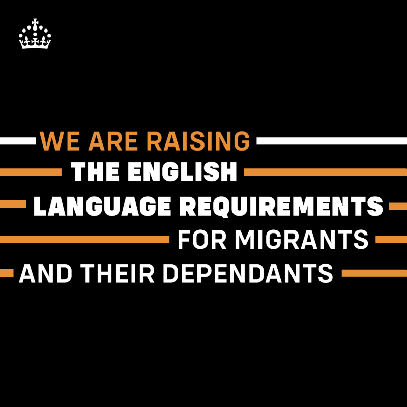 ukhomeoffice's tweet photo. Everyone who comes to the UK should be able to fully take part in society.

We are raising the English language standards for migrants and their dependents to ensure people can integrate, contribute and thrive - strengthening communities across the country.