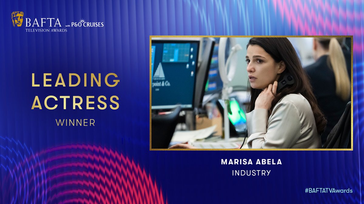 BAFTA (@bafta) on Twitter photo Marisa Abela picks up the BAFTA for Leading Actress ✨
#BAFTATVAwards with <a href="/pandocruises/">P&O Cruises</a> Marisa Abela picks up the BAFTA for Leading Actress ✨
#BAFTATVAwards with <a href="/pandocruises/">P&O Cruises</a>