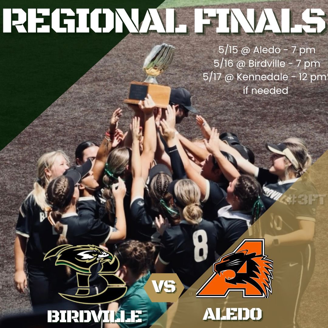 Regional Final Championship Information

Thursday 5/15 @ Aledo 7 pm
Friday 5/16 @ Birdville 7 pm
Saturday 5/17 @ Kennedale 12 pm