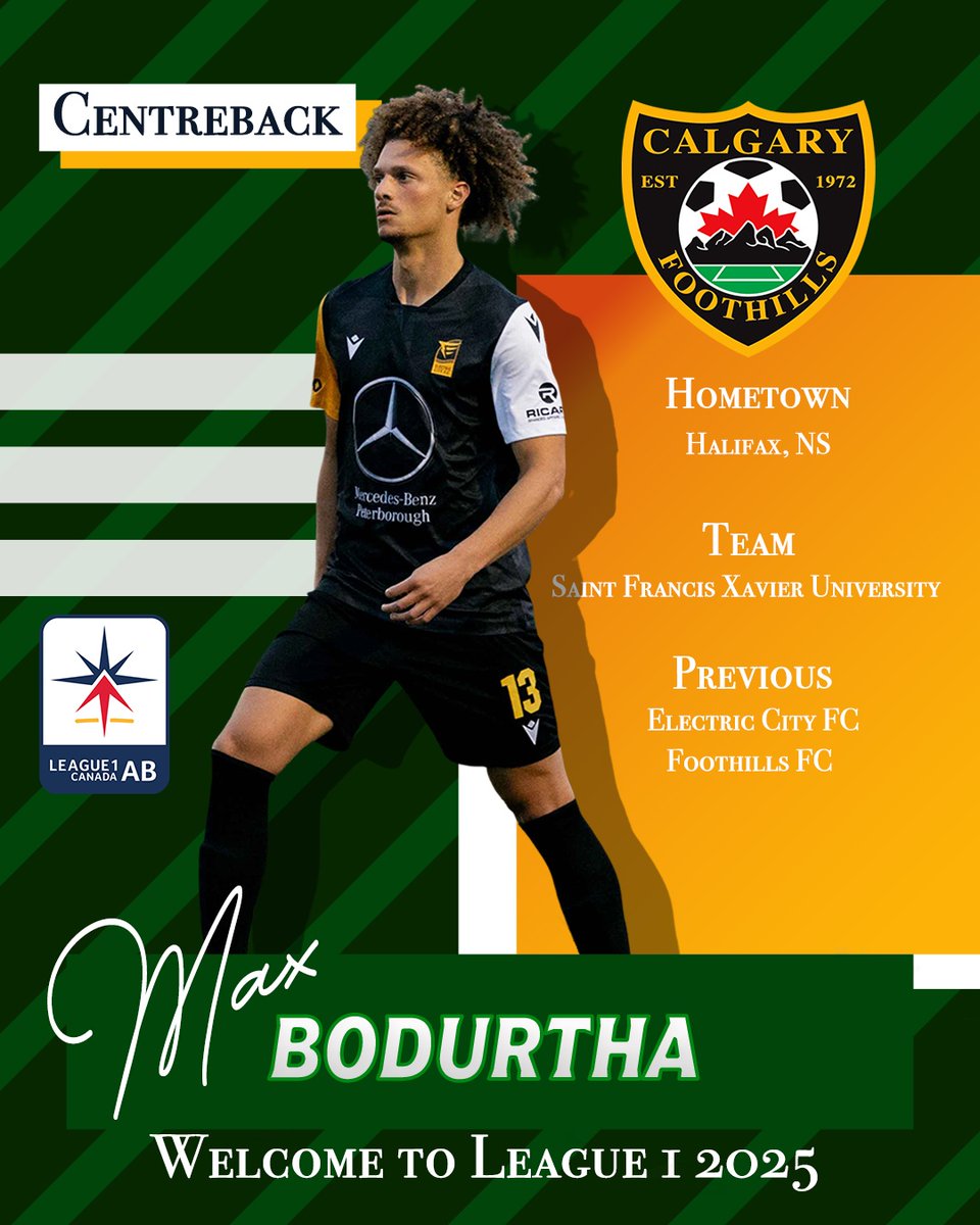 Max Bodurtha is back for Season 2 with Foothills! 💪⚽

The Halifax native and StFX standout was named an AUS All-Star for his top-tier play. Excited to have him back in League1 Alberta!

#FoothillsFC #YYCSoccer #League1Alberta