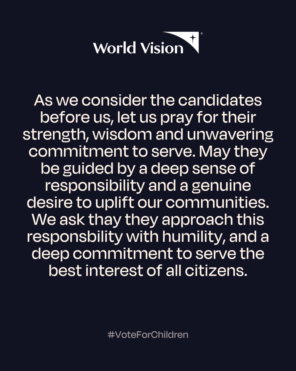 worldvisionph's tweet photo. As we prepare to vote, join us in prayer for a peaceful and hope-filled future.

#VoteforChildren #WorldVisionPH #HopeJoyJustice #ElectionPH2025 #HalalanPH #Election2025 #PrayerWorks https://t.co/mBpeK59EXf